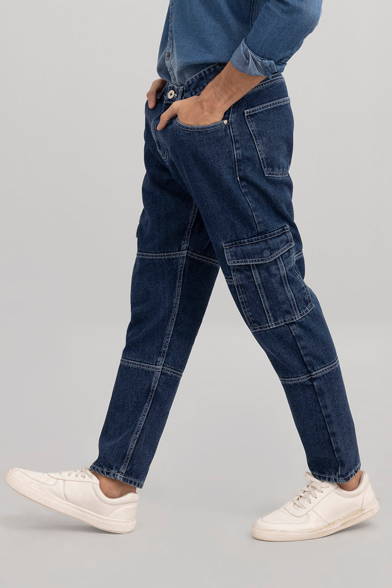 BOOTCUT TRACK PANTS in blue