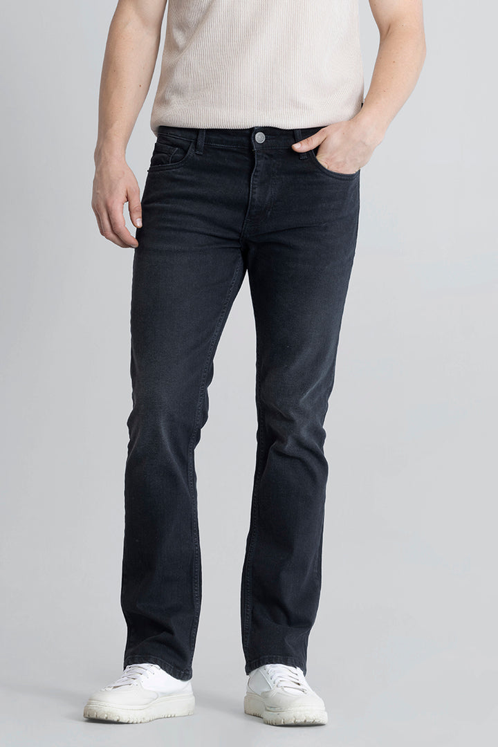 Obsidian Washed Black Straight Fit Jeans