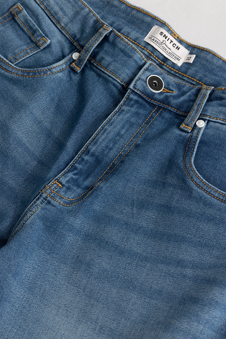 Denimique Blue Straight Fit Jeans