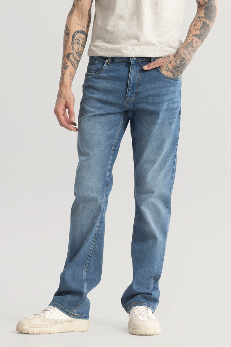 Denimique Blue Straight Fit Jeans