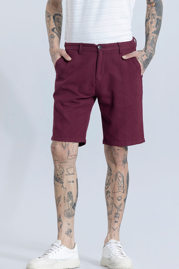 Streamlined Maroon Shorts