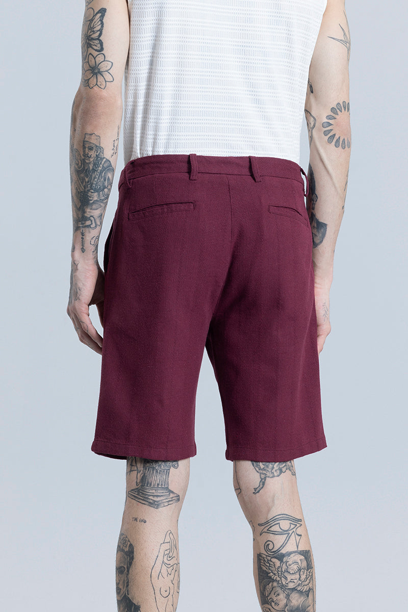 Streamlined Maroon Shorts
