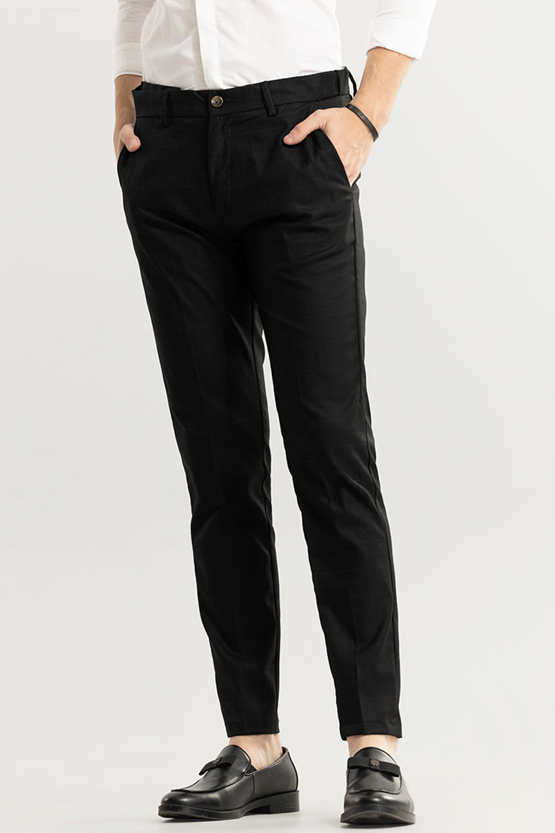 Buy Men's Rigor Black Formal Trousers Online