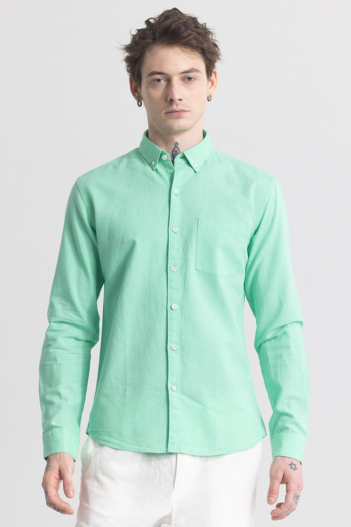 Trig Aqua Green Linen Shirt
