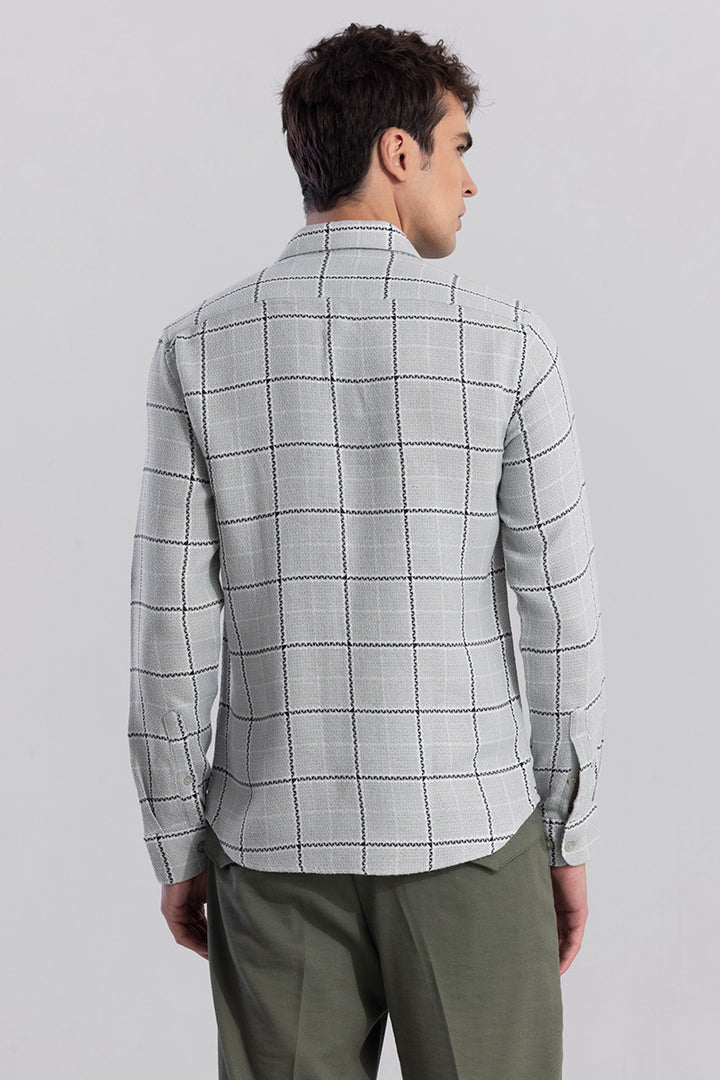 Modish Grid Grey Checks Shirt