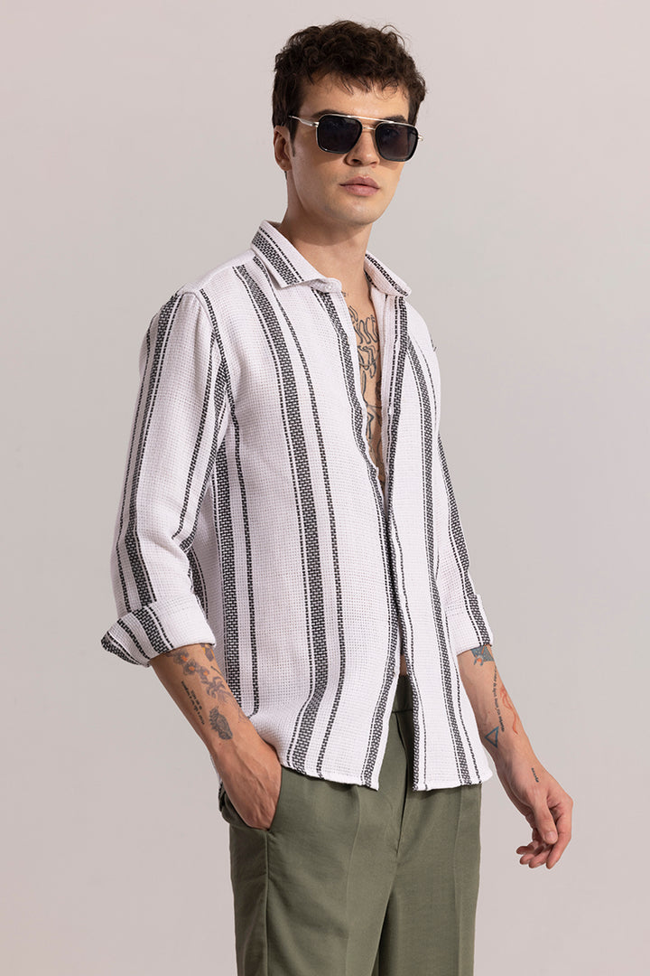 Modish Stripe White Shirt