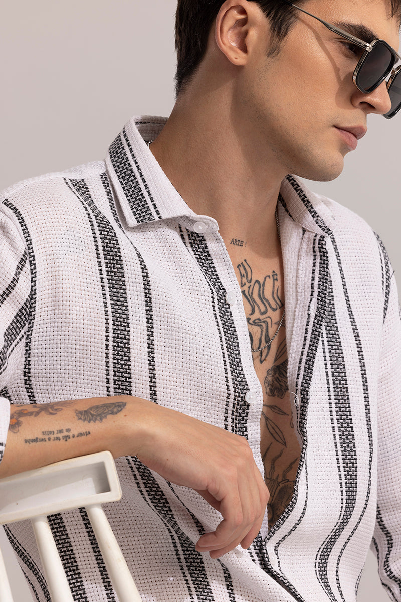 Modish Stripe White Shirt