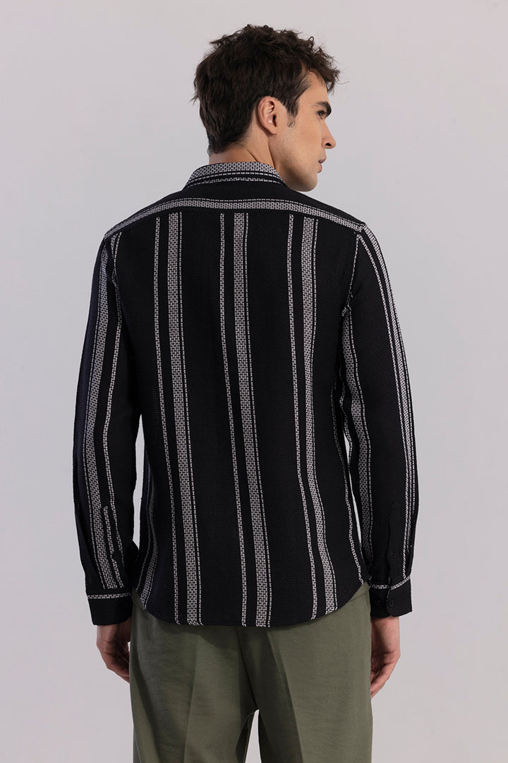 Modish Stripe Black Shirt