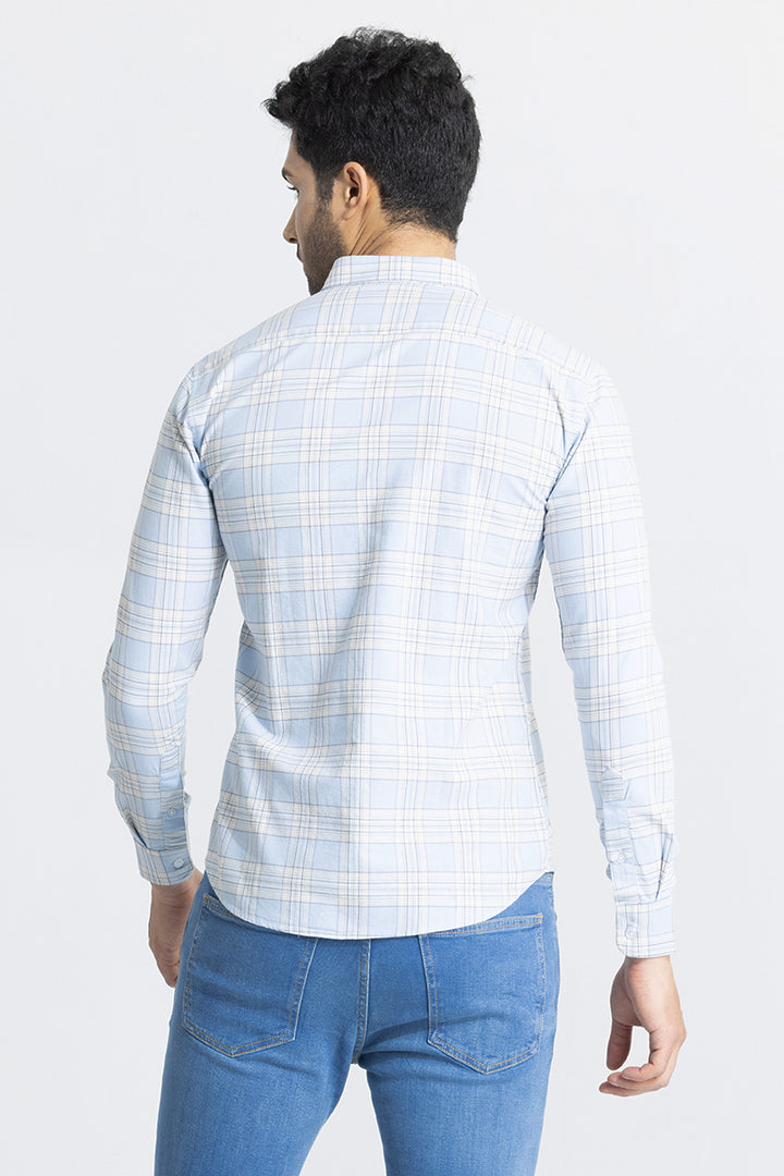 Interlock Plaid Blue Check Shirt