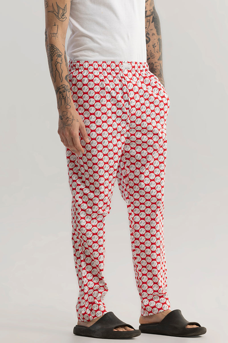 Dice Print Red Pyjama