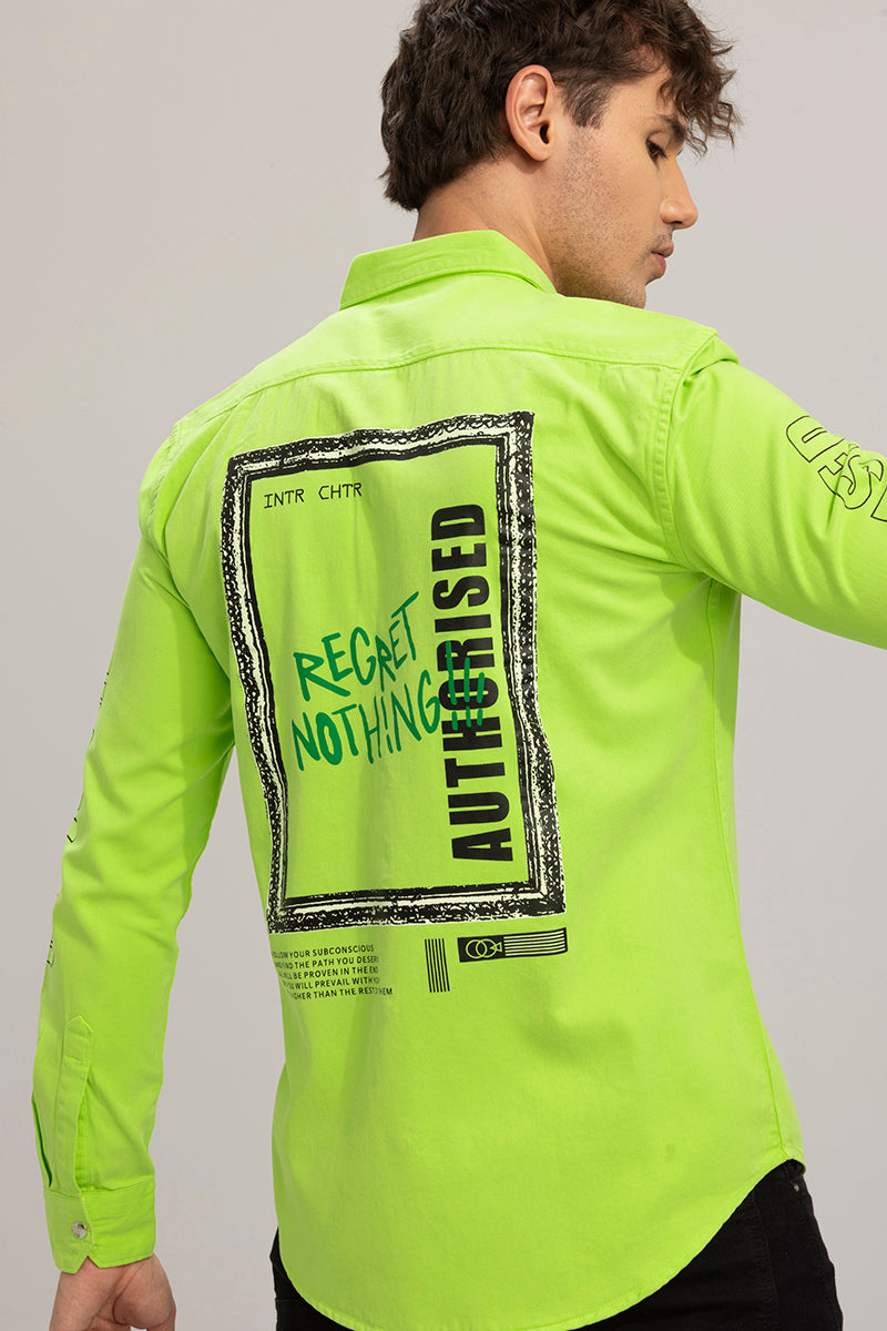 Buy Men's Regret Nothing Neon Shirt Online | SNITCH
