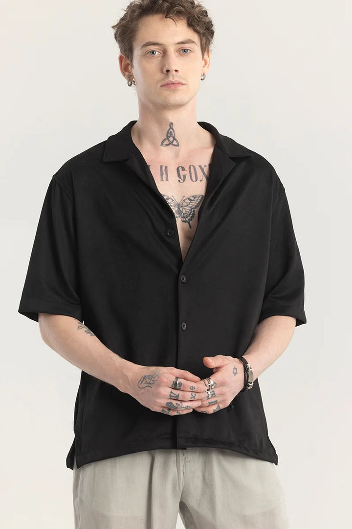 Chilluxe Black Oversized Shirt