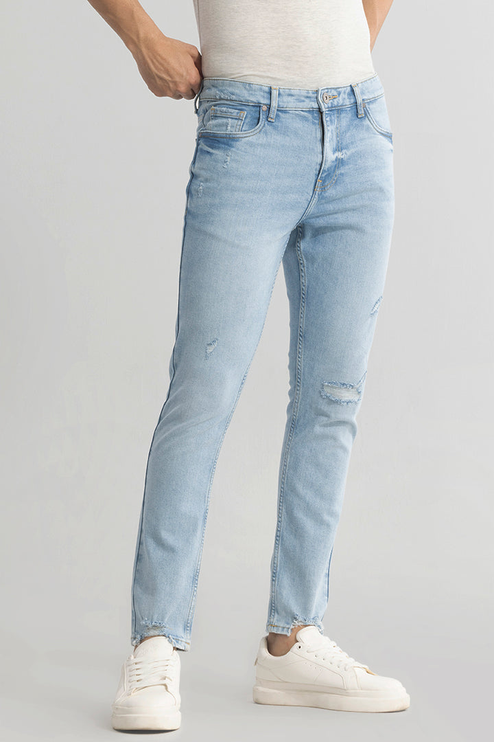 Euphoria Blue Distressed Skinny Fit Jeans