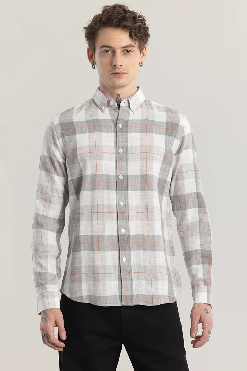 Plaidify Grey Checkered Shirt