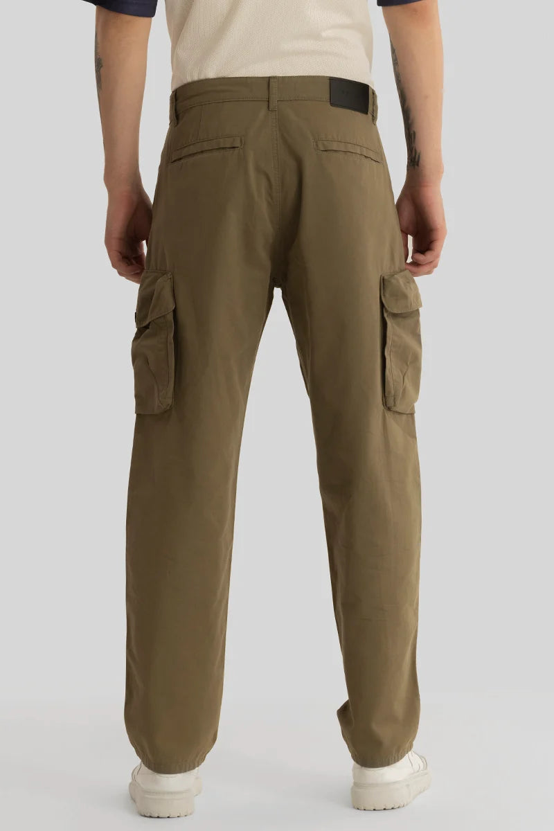 Loose fit khaki cargo pants outlet