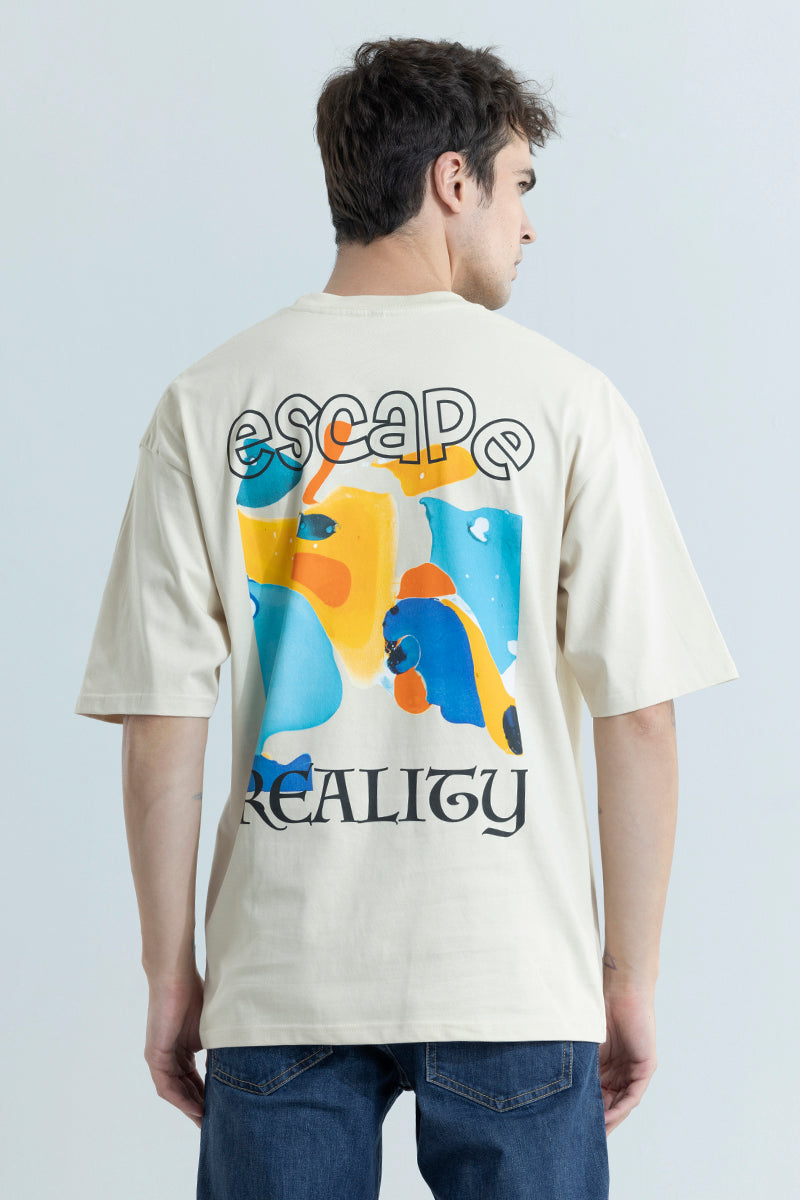 Escape Reality Cream Oversized T-Shirt