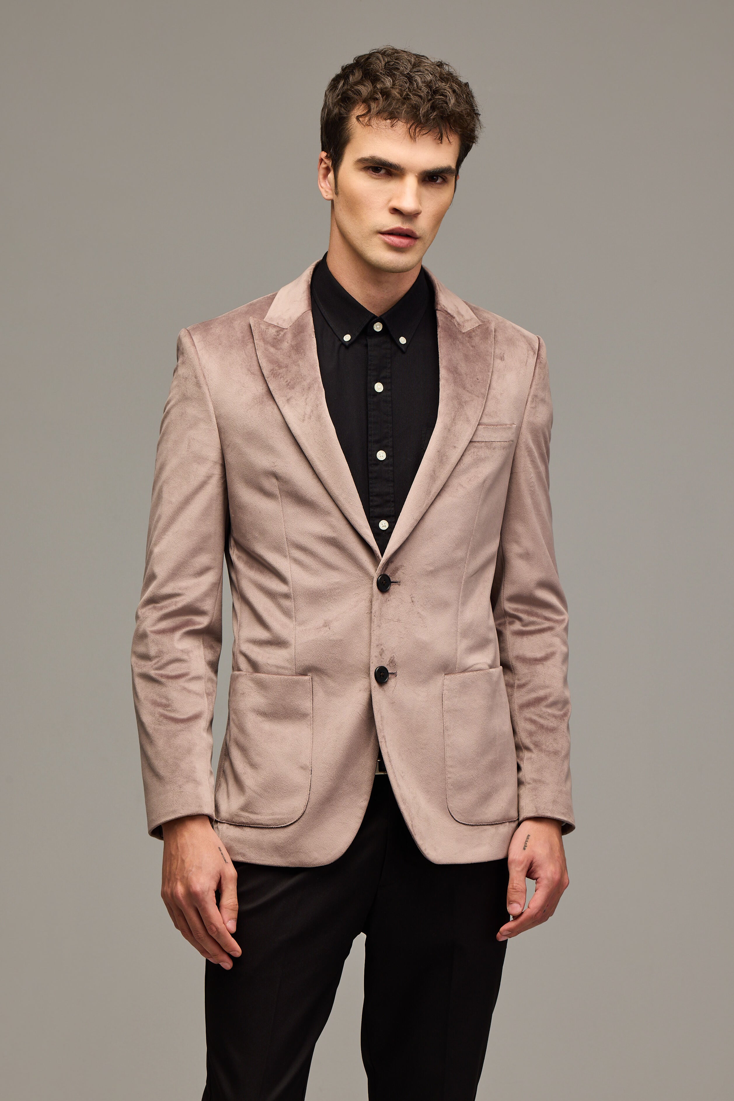 Mauve pink blazer sales