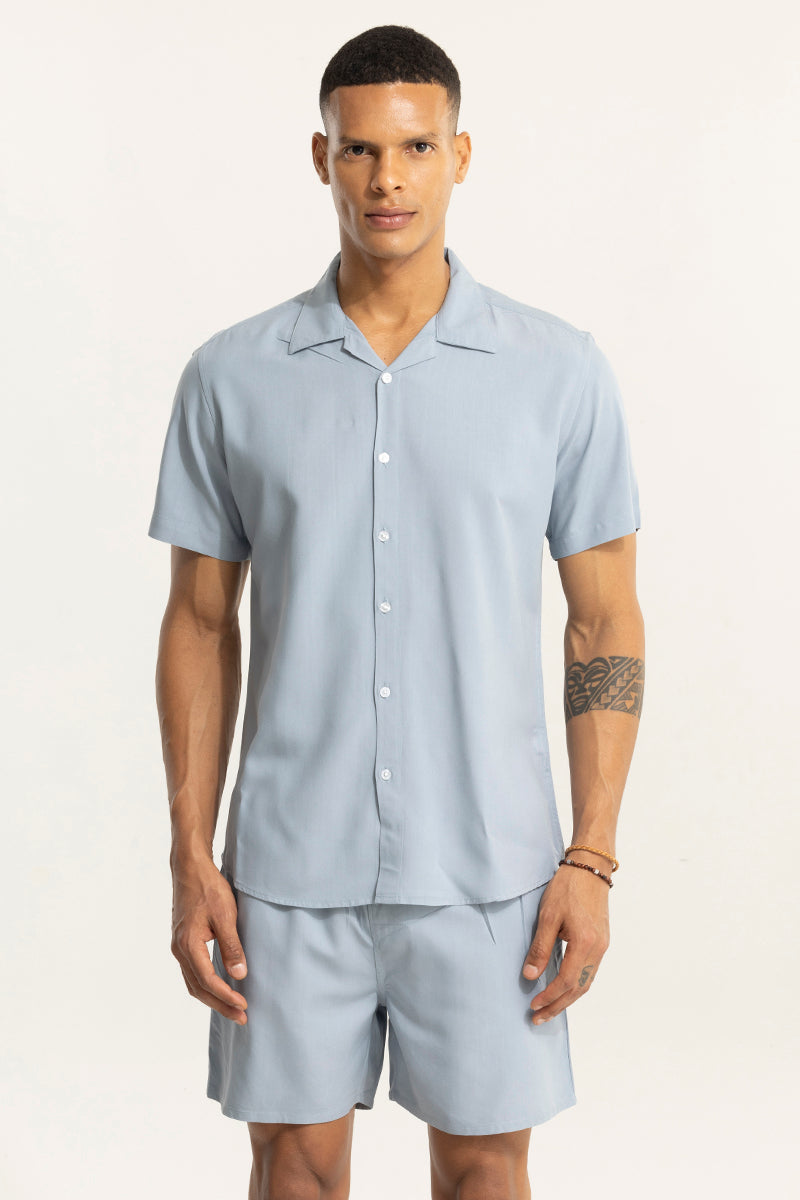 Buy Men's Solidoa Columbia Blue Co-Ords Online | SNITCH