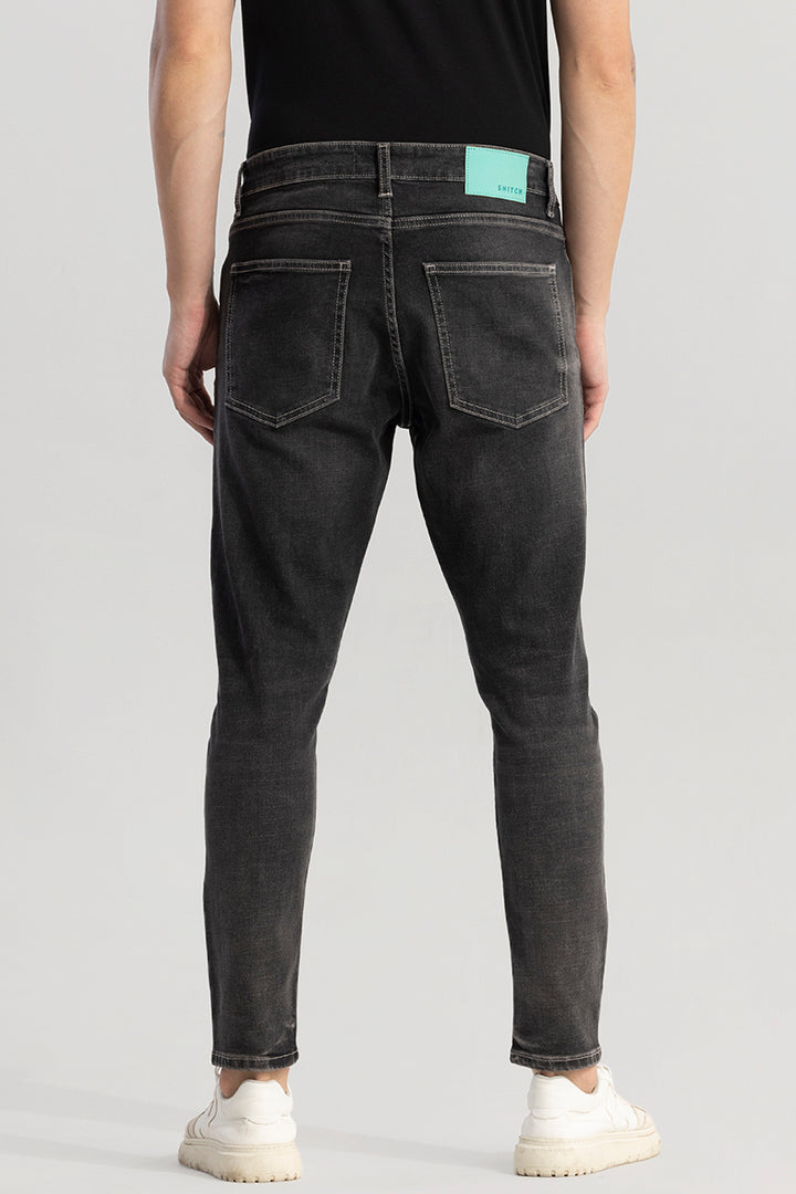 Rocco Washed Black Skinny Fit Jeans