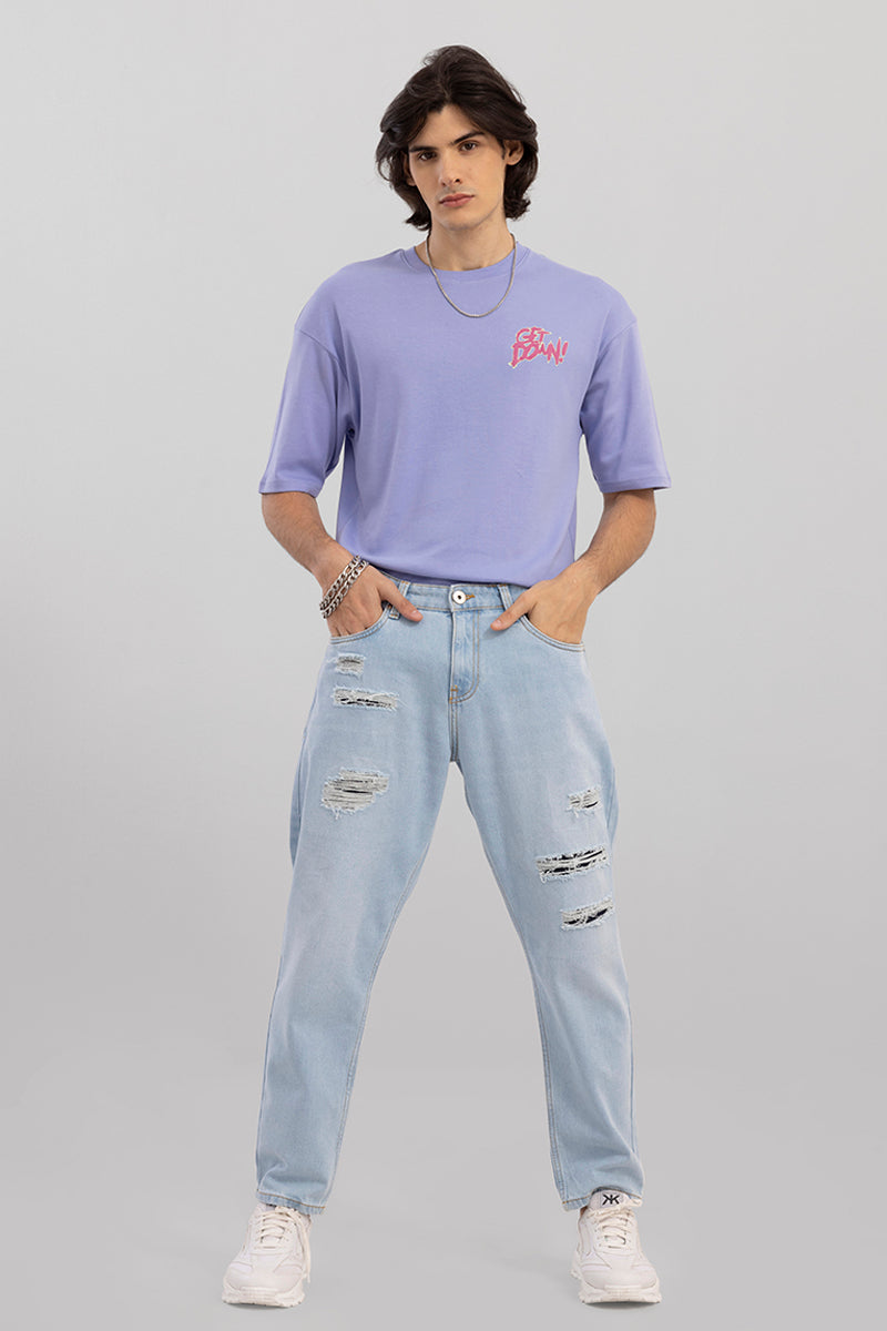 Boozy Ice Blue Baggy Fit Jeans