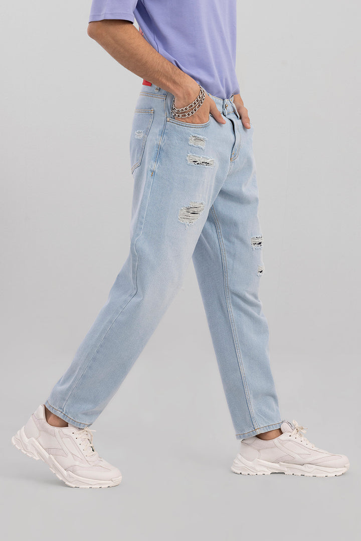 Boozy Ice Blue Baggy Fit Jeans