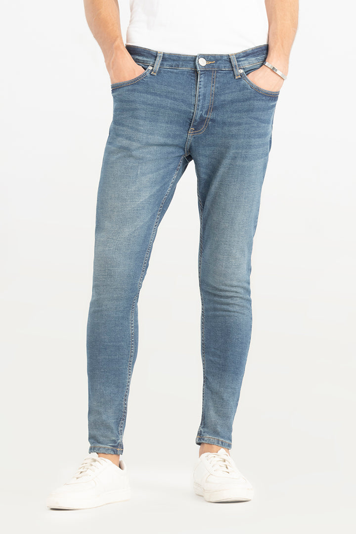 Theodore Whiskered Blue Skinny Jeans