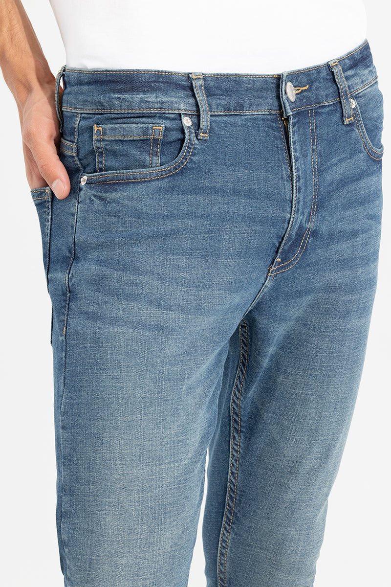Theodore Whiskered Blue Skinny Jeans