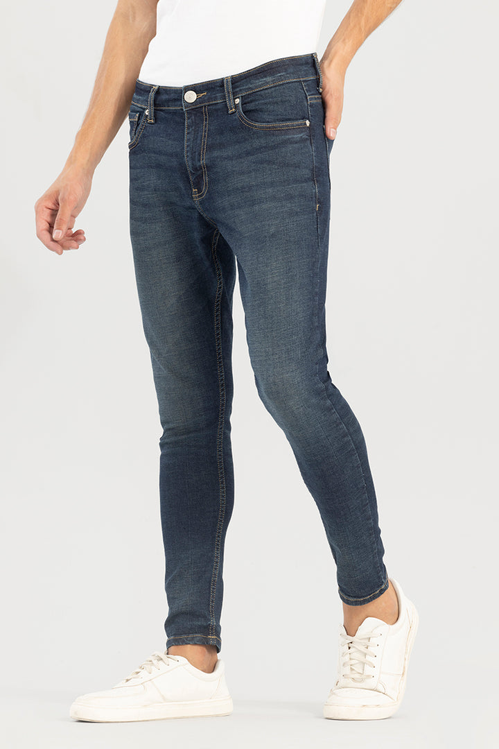 Buy Men's Theodore Grunge Blue Skinny Jeans Online | SNITCH