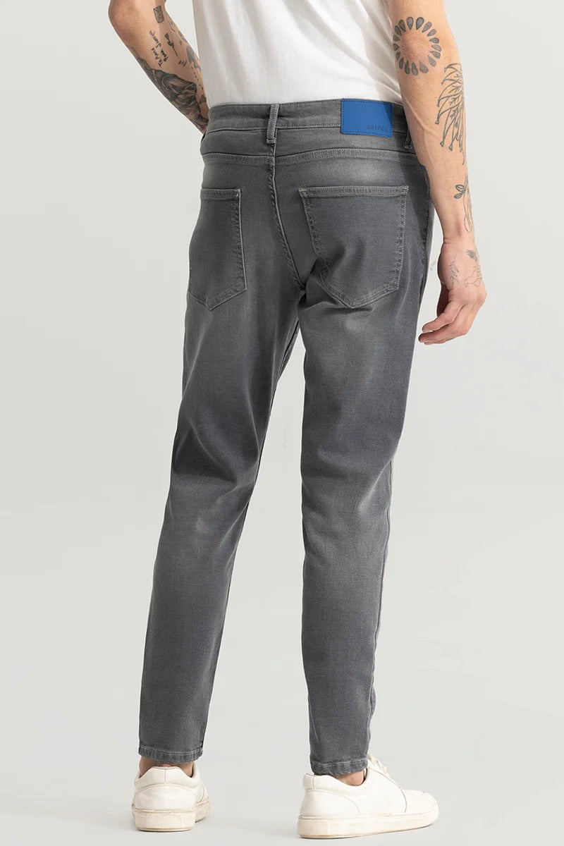 Buy Men's Ashen Charcoal Grey Skinny Jeans Online | SNITCH
