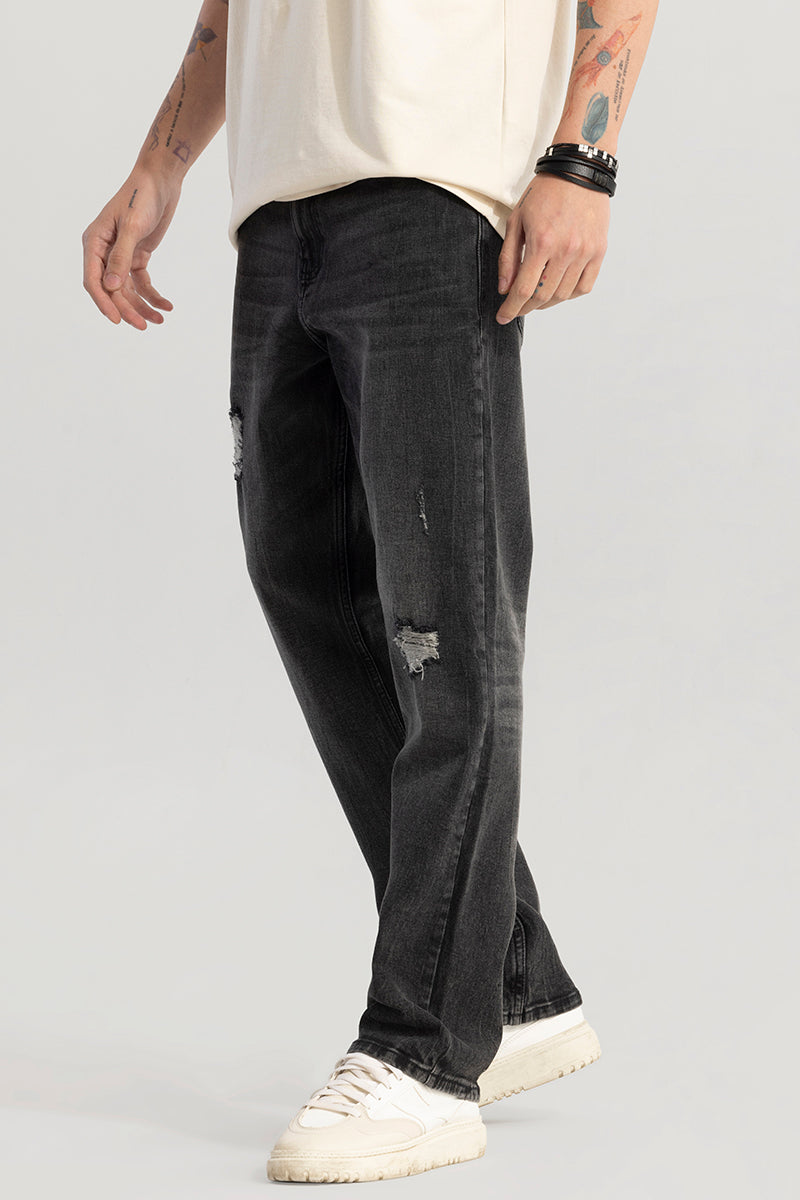 Swankie Charcoal Black Comfort Fit Jeans
