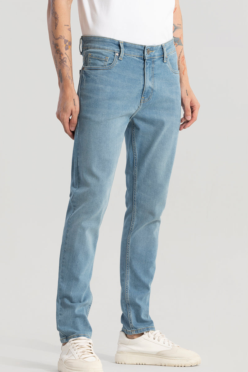 Trex Powder Blue Slim Fit Jeans