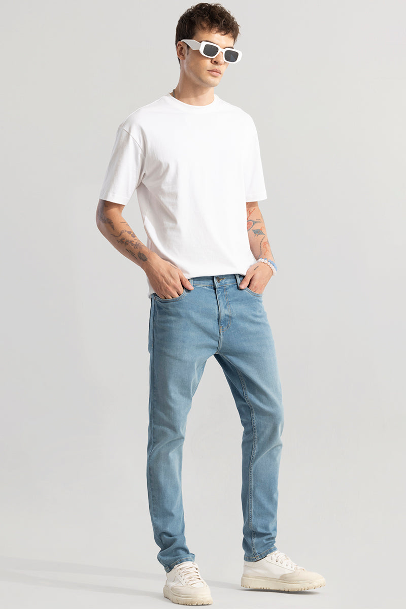 Trex Powder Blue Slim Fit Jeans