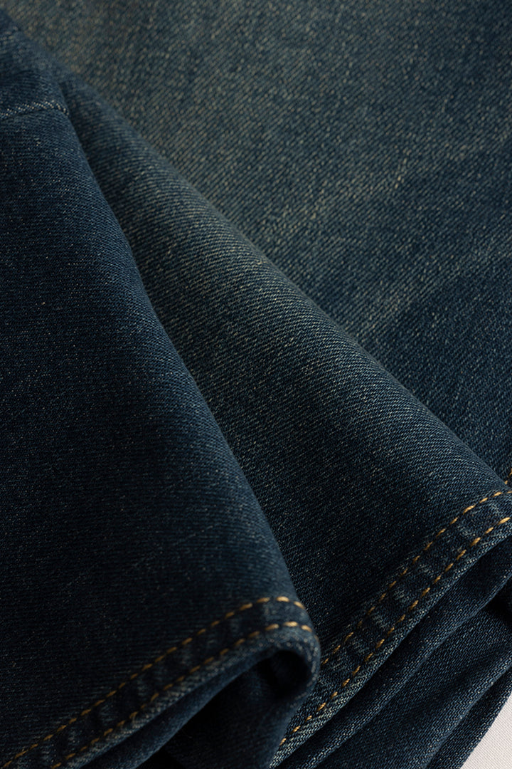 Trendsetter Dark Blue Skinny Fit Distressed Jeans