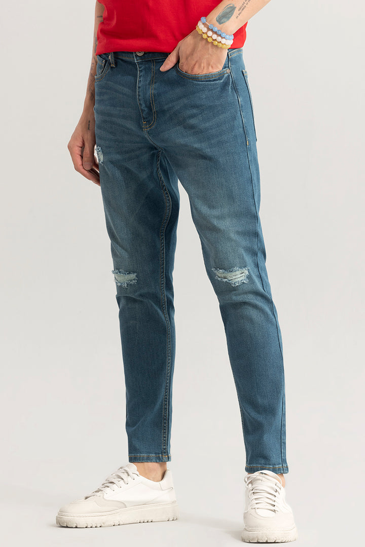 Trendsetter Ash Blue Skinny Fit Distressed Jeans
