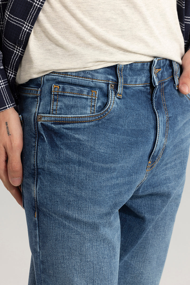 Cascade Washed Blue Comfort Fit Jeans