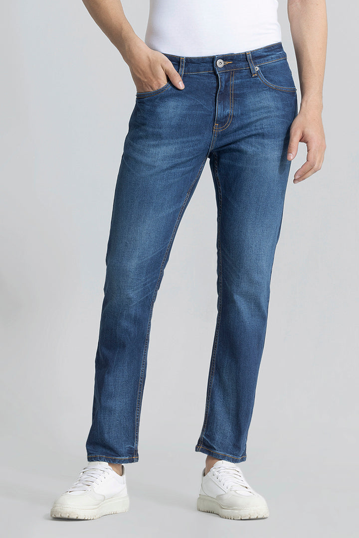 Cascade Prussian Blue Comfort Fit Jeans