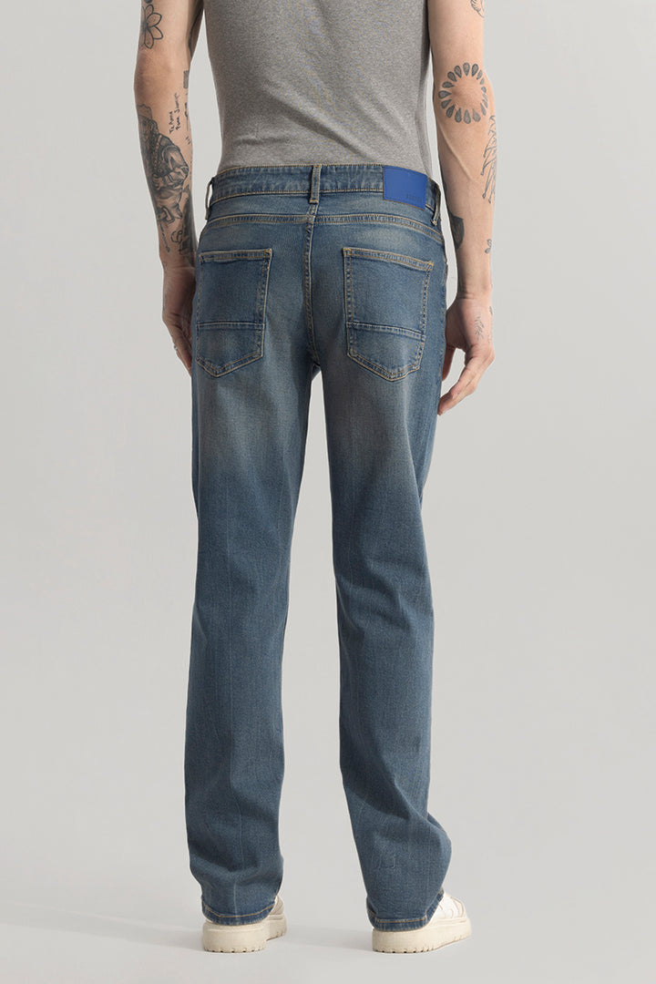 Urbanite Dusty Blue Straight Fit Jeans