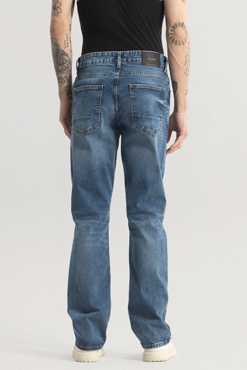 Urbanite Pebble Blue Straight Fit Jeans