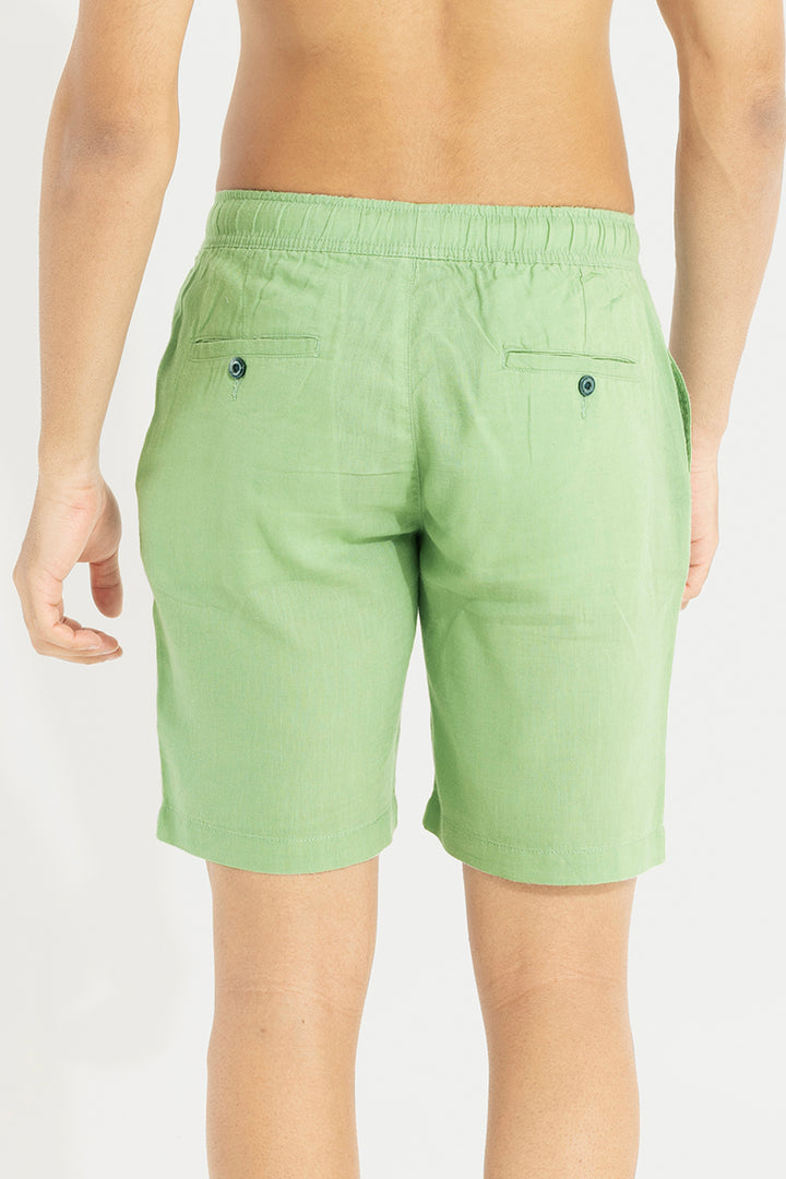 Maritime Green Linen Shorts