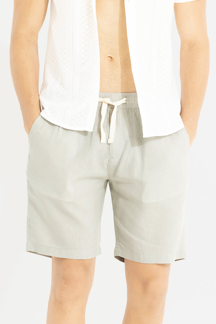 Maritime Grey Linen Shorts