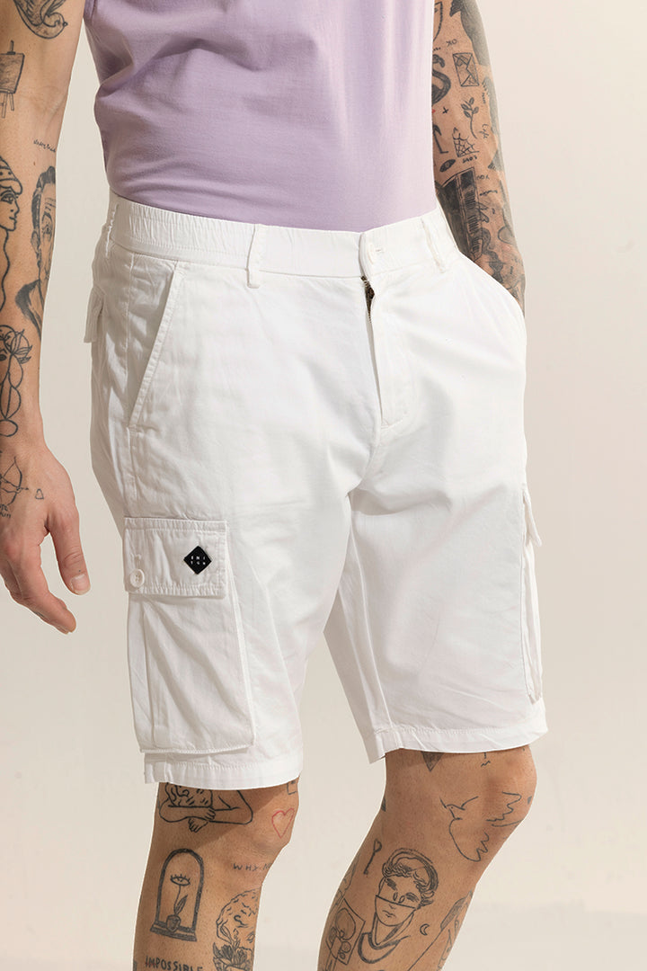 Rampage White Cargo Shorts
