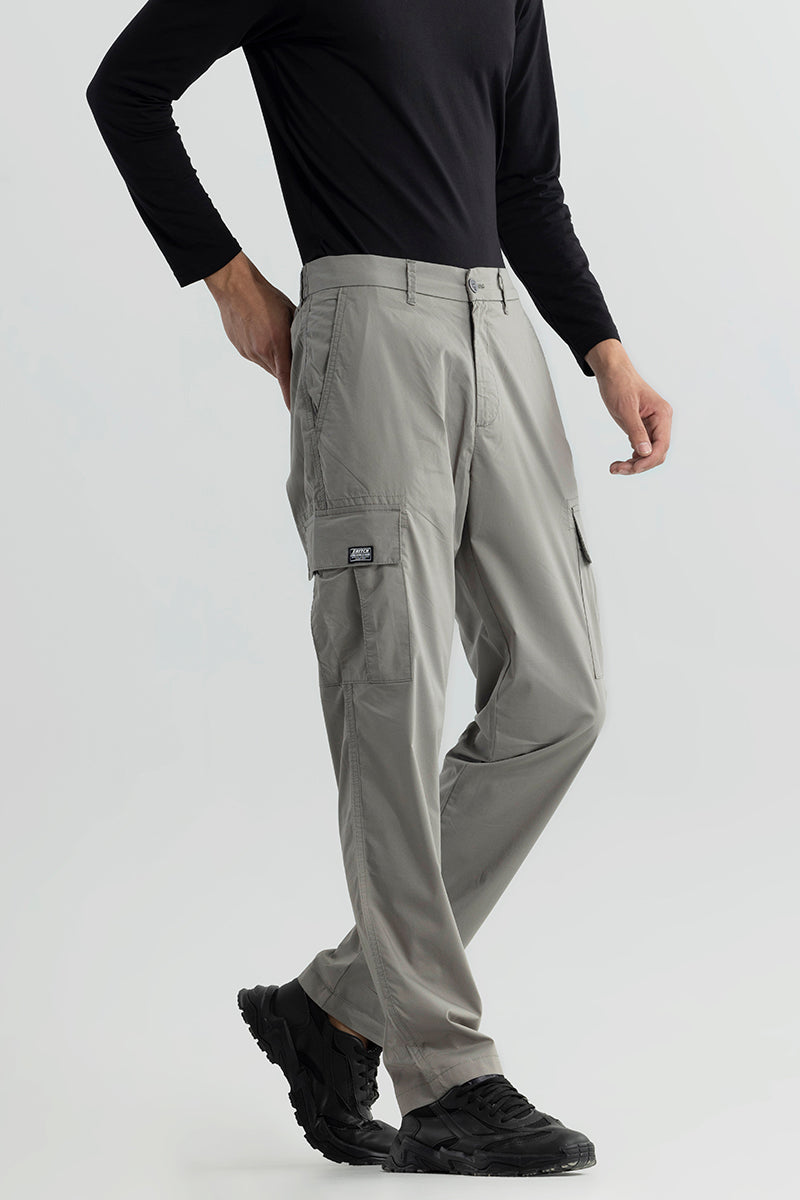 Buy Men's Brawny Grey Cargo Pant Online | SNITCH