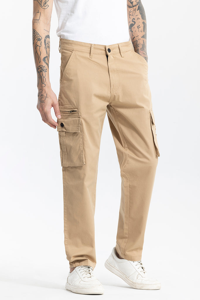 Mens khaki cargo pants deals
