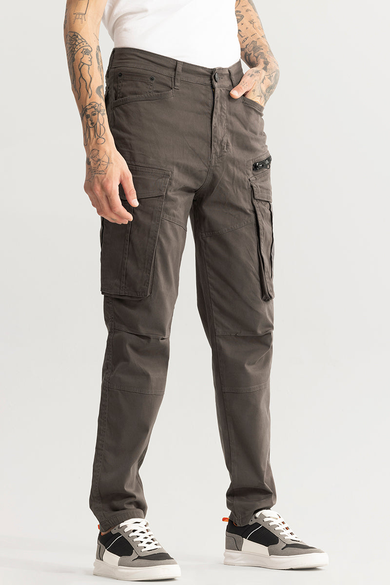 Buy Men s Kyubic Grey Cargo pant Online SNITCH