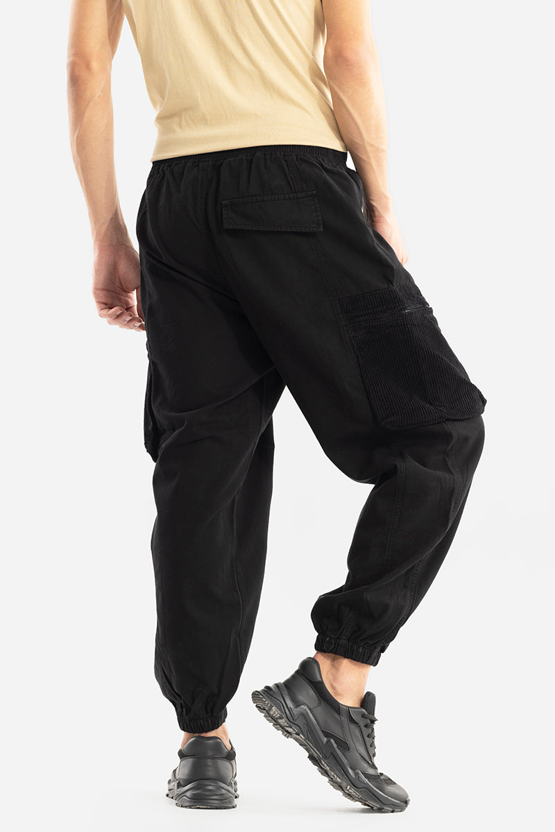 Korean Style Black Cargo Pant