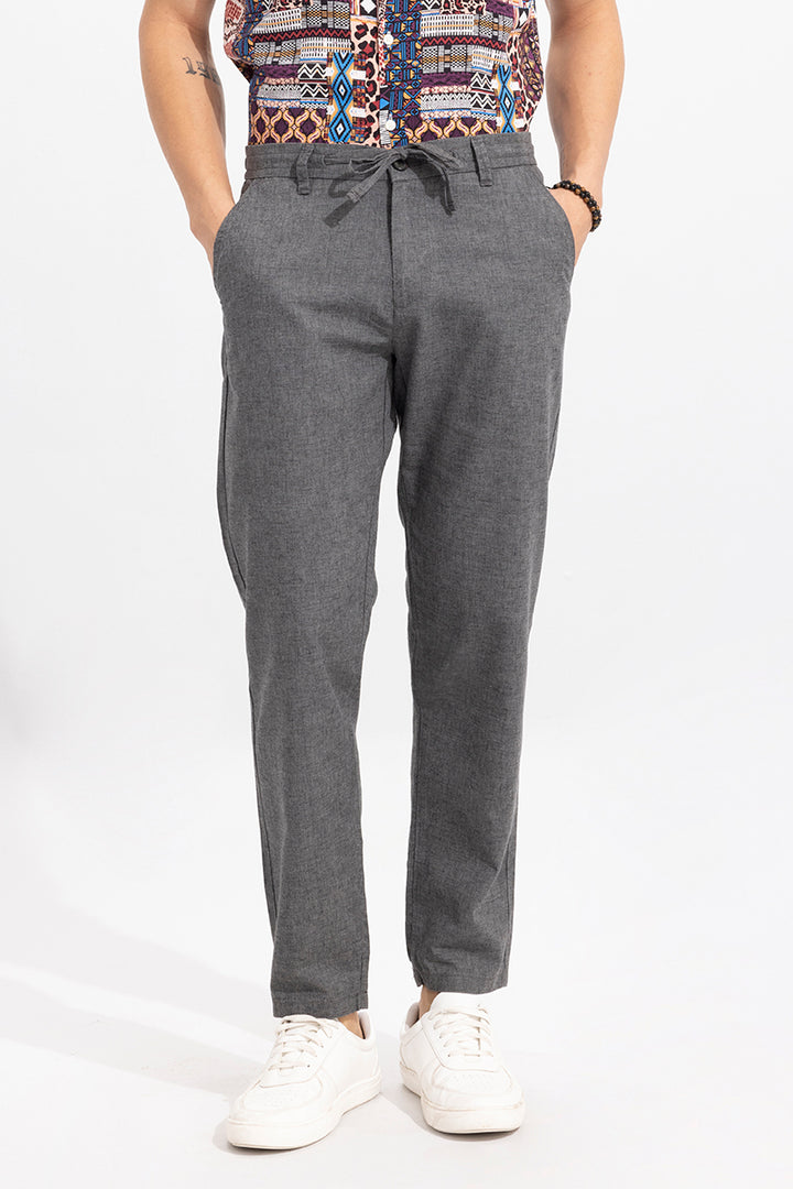 Lin Charcoal Grey Linen Pant