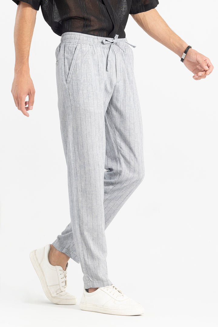 Aurabreeze Ash Grey Linen Pants