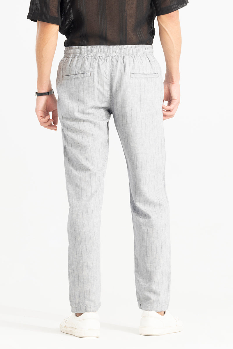 Aurabreeze Ash Grey Linen Pant