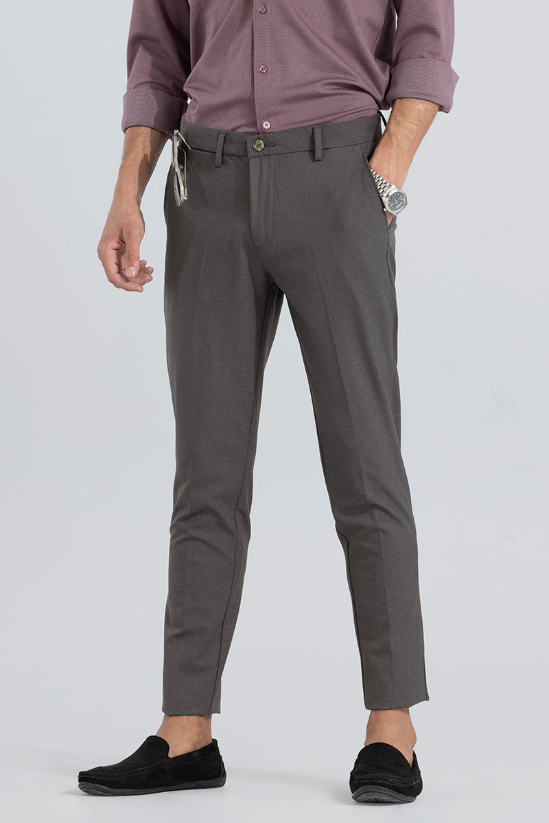 Buy Dark Grey Mid Rise Slim Fit Pants for Men Online at SELECTED HOMME  |156337803