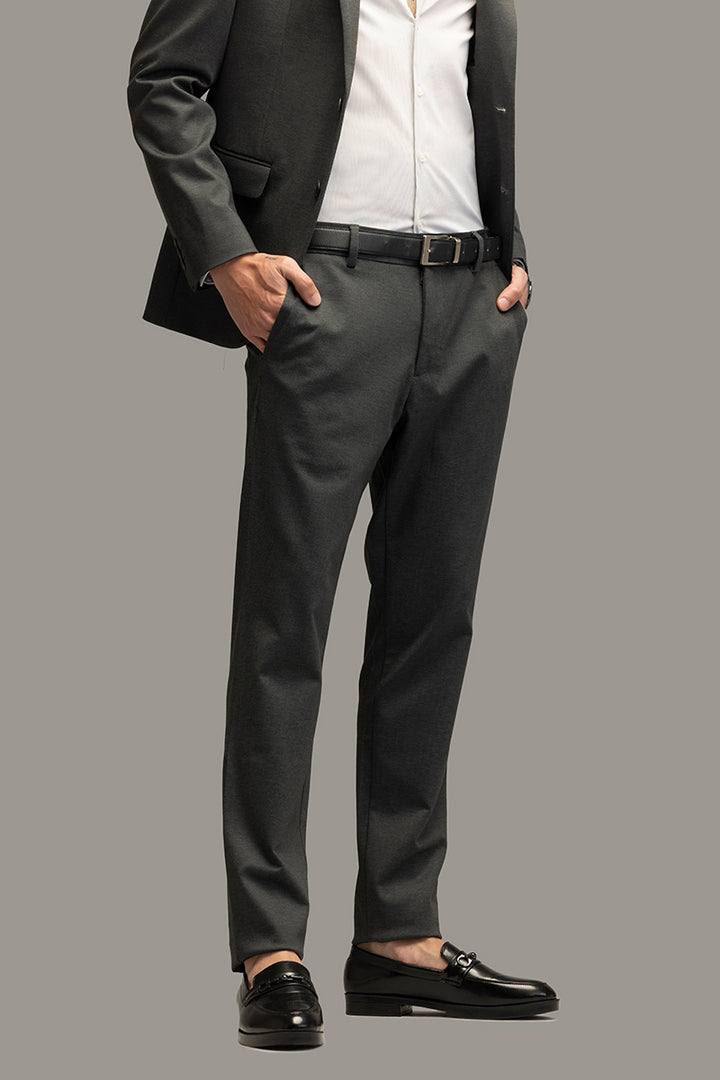Formal Finesse Steel Grey Trouser Suit